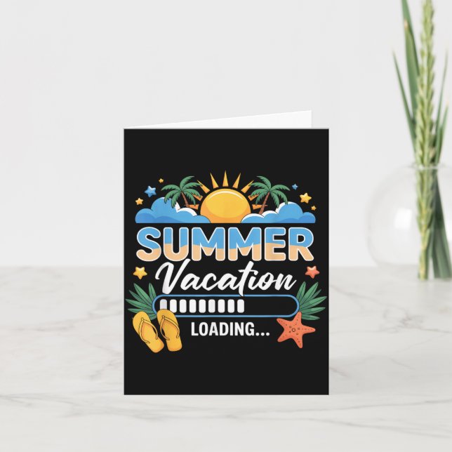 Letzter Schultag Sommerferien Loading Lustig Karte (Vorderseite)