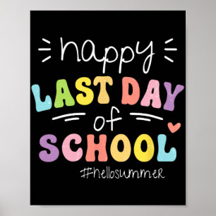 Letzter Schultag Süßes Outfit für das Ende des Sch Poster