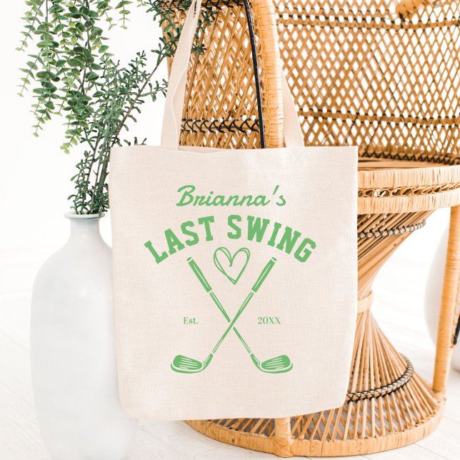 Letzter Schwung Golf Country Club Bachelorette bev Tragetasche (Last swing golf country club Bachelorette party favors personalized Tote Bag bridesmaids gifts)