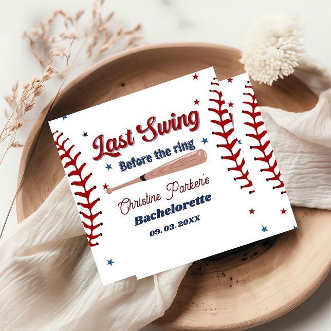 Letzter Schwung vor Baseball Bachelorette Serviette (Von Creator hochgeladen)