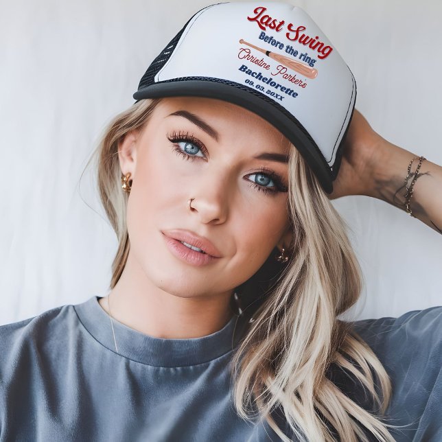 Letzter Schwung vor Baseball Bachelorette Truckerkappe (Von Creator hochgeladen)