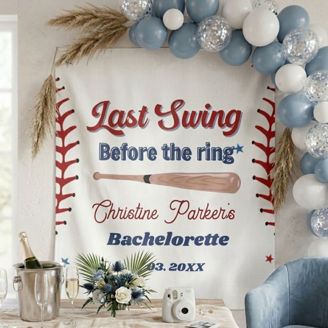 Letzter Schwung vor Baseball Bachelorette Wandteppich (Von Creator hochgeladen)