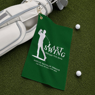 Letzter Schwung vor dem Ring Golf Bachelor Golfhandtuch