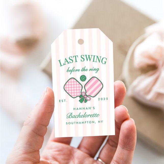 Letzter Schwung vor dem Ring Pickleball Junggesell Geschenkanhänger (Von Creator hochgeladen)