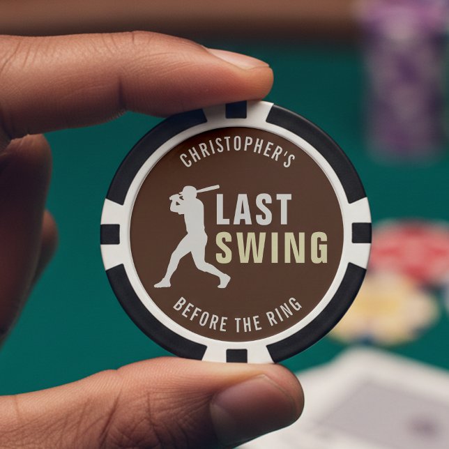 Letzter Schwung vor der Ring Baseball Junggesellen Pokerchips (Von Creator hochgeladen)