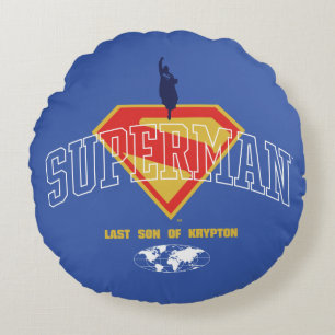 Letzter Sohn des Krypton Emblems Rundes Kissen