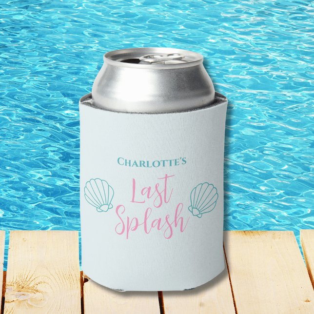 Letzter Splash Mermaid Muschel Beach Junggeselinne Dosenkühler (last splash pool bachelorette party can cooler shell mermaid)