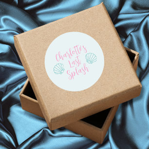 Letzter Splash Seashell Beach Junggeselinnen-Absch Runder Aufkleber