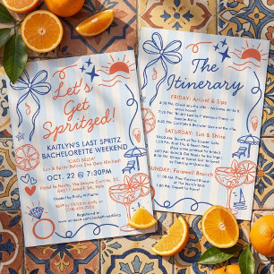Letzter Spritz Amalfi-Küste Junggesellinnen-Abschi Einladung