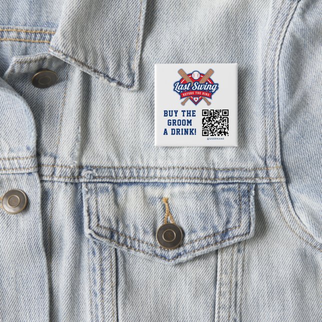 Letzter Swing-Kauf: Knopf mit QR-Code, um dem Bräu Button (Beispiel)