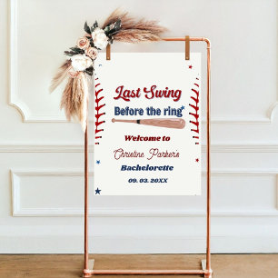 Letzter Swing vor dem Ring Baseball Junggesellinne Poster
