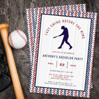 Letzter Swing vor der Ring Baseball Junggesellenab
