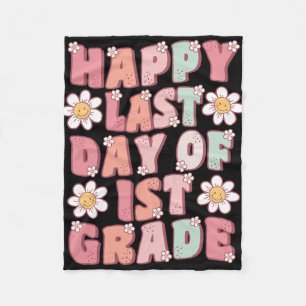 Letzter Tag der 1. Klasse Cute Groovy Erstklassleh Fleecedecke