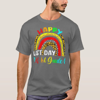 Letzter Tag der 1. Klasse Lehrer Leopard Rainbow S T-Shirt