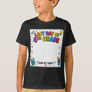 Letzter Tag der 4. Klasse, unterschreibe mein T-Sh T-Shirt