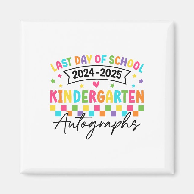 Letzter Tag der Autographie Kindergarten Graduat Magnet (Vorne)