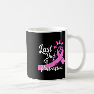 Letzter Tag der Bestrahlung Brustkrebs bekämpft Kaffeetasse