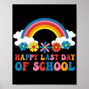 Letzter Tag der Schule Kinder Lehrer Schüler Absch Poster