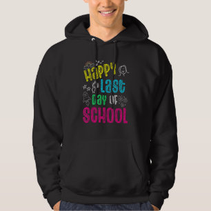 Letzter Tag der Schule Regenbogen Leopard letzten Hoodie