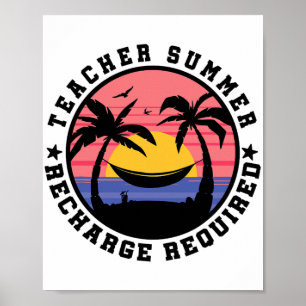 Letzter Tag Schule Shirt Lehrer Sommer-Readme-Anfr Poster