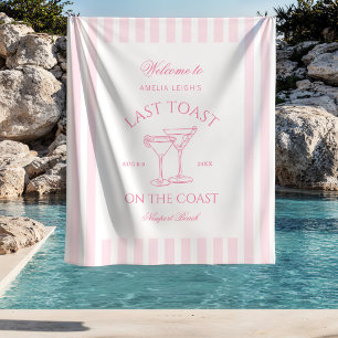 Letzter Toast am Coast Beach Pink Junggesellinnena Wandteppich