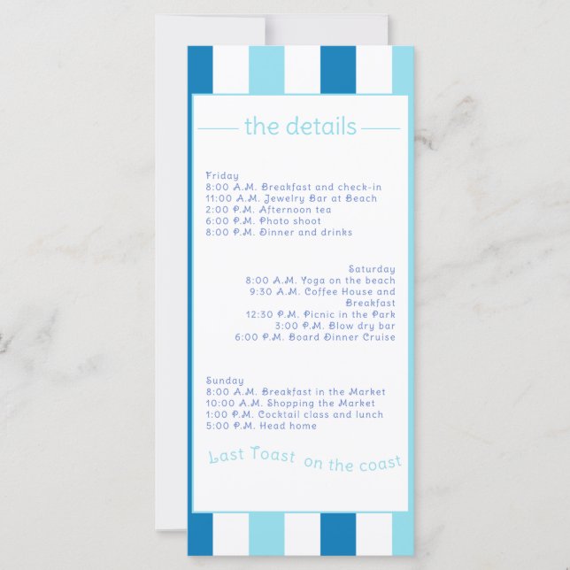 Letzter Toast am Junggeselinnen-Abschied (Vorderseite)