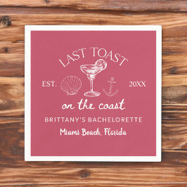 Letzter Toast am Junggeselinnen-Abschied am Strand Serviette
