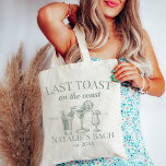 Letzter Toast am Junggeselinnen-Abschied am Strand Tragetasche<br><div class="desc">Mit unserem Toast On The Coast Beach Junggeselinnen-Abschied Tote Bag erleben Sie die Küstensteleganz - die perfekte Mischung aus Funktionalität und Stil für Ihr Strandbachelorette-Fest. Diese Tüte geht über das gewöhnliche Zubehör hinaus, sie ist ein Symbol personalisierten Luxus und ist somit eine ideale Ergänzung zu Ihrer Extravaganza mit dem Thema...</div>