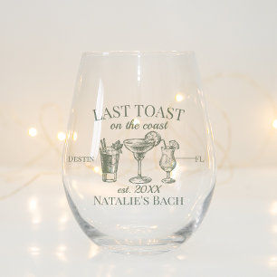 Letzter Toast am Junggeselinnen-Abschied am Strand Weinglas Ohne Stiel