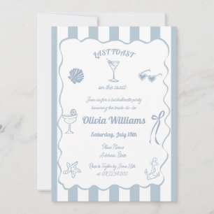 Letzter Toast am Junggeselinnen-Abschied der Küste Einladung