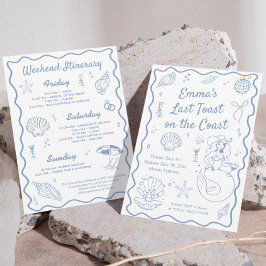 Letzter Toast am Junggeselinnen-Abschied der Küste Einladung