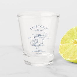 Letzter Toast am Junggeselinnen-Abschied der Küste Schnapsglas
