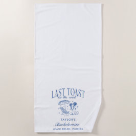 Letzter Toast am Junggeselinnen-Abschied der Küste Strandtuch