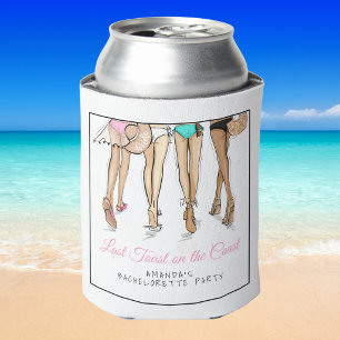 Letzter Toast am Küstenstrand Bikini Junggesellinn Dosenkühler