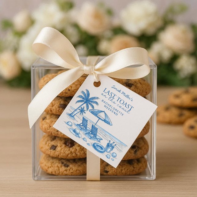 Letzter Toast am Strand Junggesellinnenabschied am Geschenkanhänger (Von Creator hochgeladen)