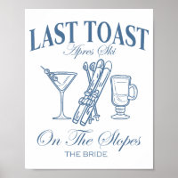 Letzter Toast an den Hängen Junggeselle Skifahren 