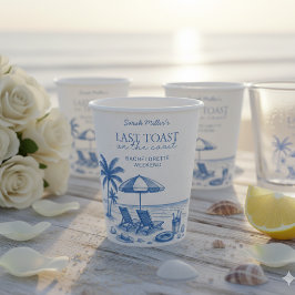 Letzter Toast an der Küste Beach-Bachelorette-Part Pappbecher