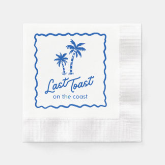 Letzter Toast an der Küste Blaues Junggesellinnen- Serviette