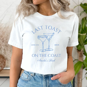 Letzter Toast an der Küste Blaues Junggesellinnen- T-Shirt