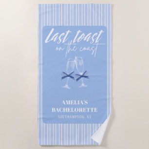 Letzter Toast an der Küste Blue Junggesellinnen-Ab Strandtuch