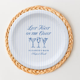 Letzter Toast an der Küste Elegante handgezeichnet Pappteller