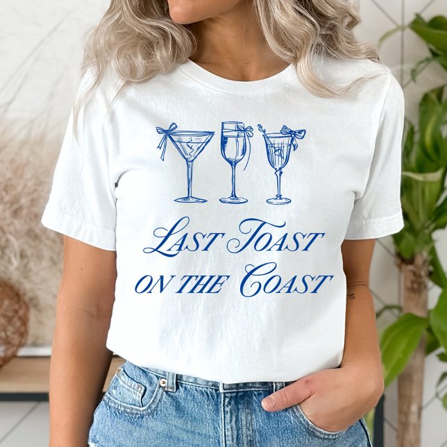 Letzter Toast an der Küste Elegante handgezeichnet T-Shirt (Von Creator hochgeladen)