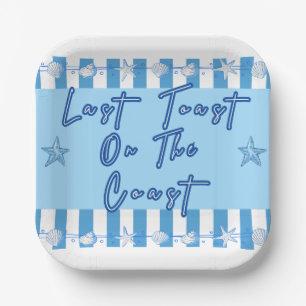 Letzter Toast an der Küste Junggesellinnenabschied Pappteller