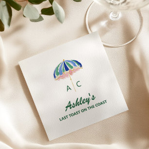 Letzter Toast an der Küste Junggesellinnenabschied Serviette