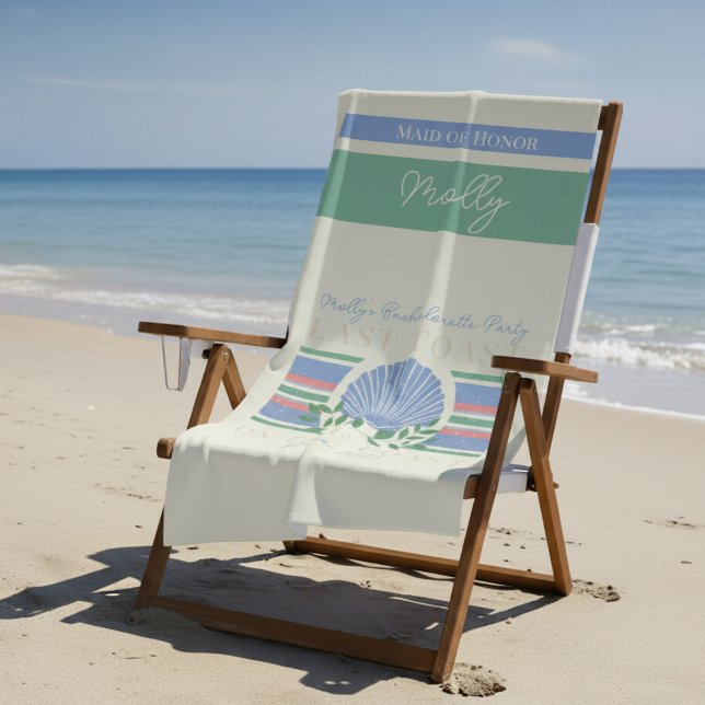 Letzter Toast an der Küste - Nautical Bachelorette Strandtuch (Celebrate your Last Toast on the Coast in style! )