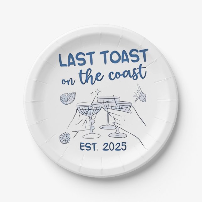 Letzter Toast an der Ostküste 2025 Pappteller (Vorderseite)