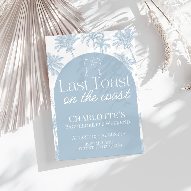 Letzter Toast auf der Küste bachelorette Einladung (Last toast on the coast invitation)