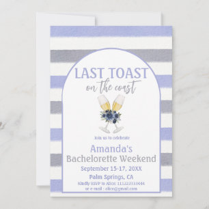Letzter Toast Coast Beach Bachelorette Weedkend Pa Einladung