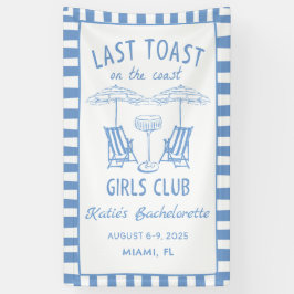 Letzter Toast Coast Beach Blue Junggeselinnen-Absc Banner