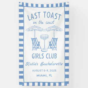 Letzter Toast Coast Beach Blue Junggeselinnen-Absc Banner